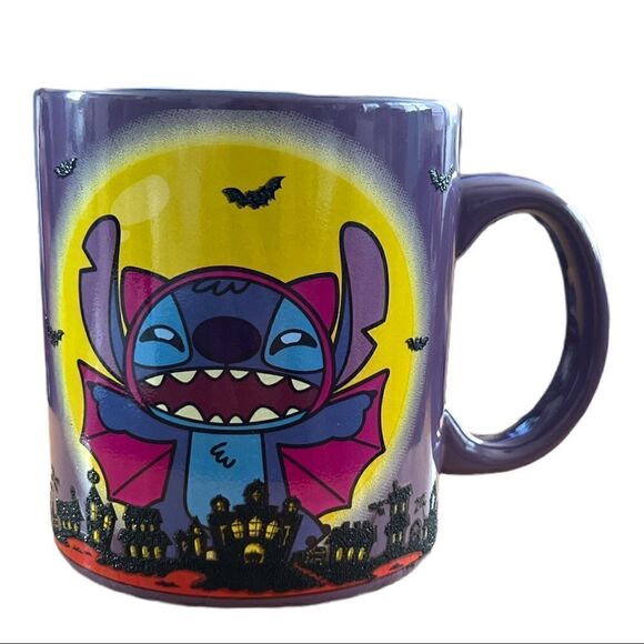 Disney Halloween Vampire Stitch Ceramic 20oz Mug - Picture 1 of 6